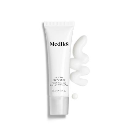 Medik8 Sleep Glycolic - Time Release AHA Overnight At-Home Peel - Brightens & Decongests - 10% Active Glycolic Acid - 30ml
