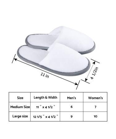 Spa Slippers Closed Toe - 12 Pairs Disposable Hotel Indoor Fluffy Coral Fleece - White 12 Pair Pack - Buy Online on SooperMarket.com