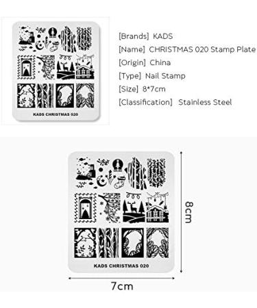 Alexnailart Christmas Halloween Nail Stamping Plate (CHRISTMAS 020) Manicure Templates for Festive Nail Art Designs - Buy Online on SooperMarket.com