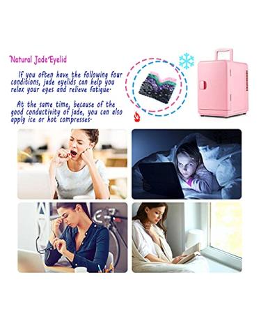 Jade Eye Mask for Ice/Hot Compress, Sleep Aid & Eye Fatigue Relief - Pink Crystal - Buy Online on SooperMarket.com