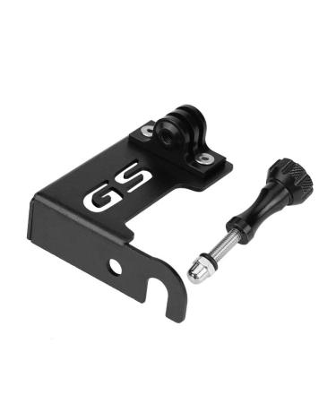Keenso Motorcycle Front Left Camera Support Bracket Go Pro Side Camera Bracket Stand for R1200gs Lc R1200gs Lc Adv(Black)