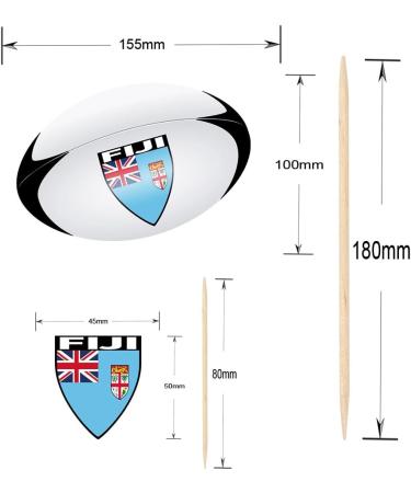 Fiji Flag Rugby Ball Food & Cupcake Picks Toppers Party Decorations (14 Pack) - Buy Online on SooperMarket.com