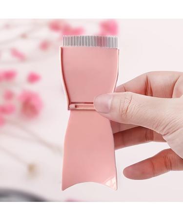 SHANPIN Stainless Steel 2pc Eyelash Comb Pink Makeup Applicator & Eyebrow Grooming Brush Tool - Buy Online on SooperMarket.com