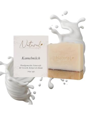 Natural Cilt camel milk soap - 100% natural soap - without questionable ingredients - certified - handmade - shower soap for all skin types - shower gel - natural food metics camel milk 100 g (1 Pack)