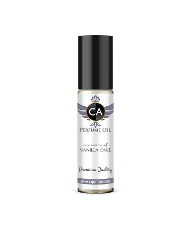 CA Perfume Impression of Vanilla Cake For Women & Men Replica Fragrance Body Oil Dupes Alcohol-Free Essential Aromatherapy Sample Travel Size Concentrated Long Lasting Attar Roll-On 0.3 Fl Oz/10ml