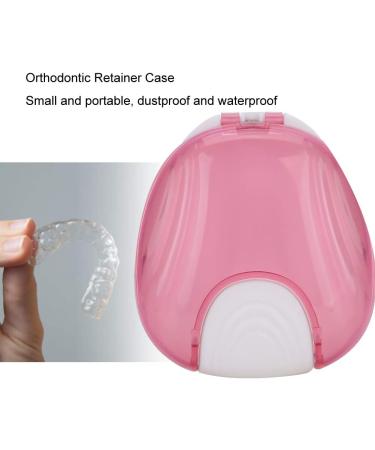Orthodontic Storage Case - Portable Waterproof Denture Box for Adults - Pink | International Shipping Available - Buy Online on SooperMarket.com