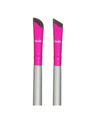 Eyeliner Brush Fine Angled Set - For Liquid Gel Liner Applicator Bent Stencils Thin Pencil Pen Real Small Sharpener Angle Wing Tips Firm Makeup Brushes Black Stamp Winged Kit Flat Waterproof Cat Eye