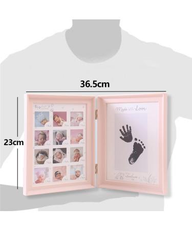 Mikytoper Baby Hand and Footprint Kit - Reusable Ink, Framed Photo Frame in Foldable Pink Design - Buy Online on SooperMarket.com
