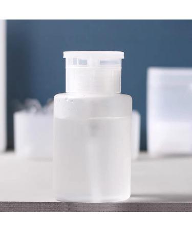 Nail Dispenser Bottle Cleaner Pump Empty Plastic Bottle for Nail Polish Remover Liquid 60 ml Transparent Bottle (White) - Buy Online on SooperMarket.com