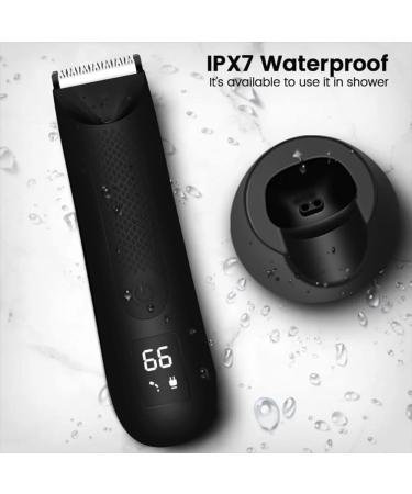 Trimmer for Men Replaceable Ceramic Blade Heads Waterproof Wet/Dry Groin & Body Shaver Groomer Easy to Use B - Buy Online on SooperMarket.com