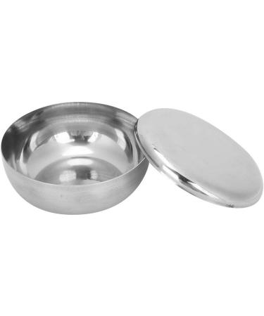 Stainless Steel Shaving Bowl with Lid for Men's Beard Care | Shaving Foam Mug | Soap Dish for Men - Buy Online on SooperMarket.com