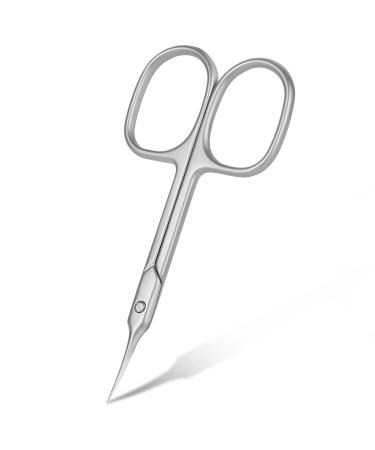 URAQT Nail Scissors Professional Stainless Steel Curved Cuticle Scissors Sharp Dead Skin Scissors Manicure Scissors Pointed Beauty Scissors for Trimming Eyebrows Nose Hair Finger & Toe Nail Care Upgrade
