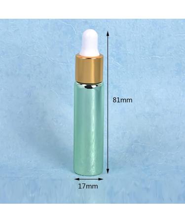 Buy Tianzd 12-Pack 10ml Chrome Green Glass Drip Bottles with Pipettes for Essential Oils & Perfumes - Gold Screw Cap - Buy Online on SooperMarket.com