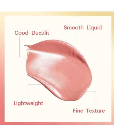 GL-Turelifes Soft Cream Blush Makeup - Long Lasting Liquid Blush for Cheeks - Natural-Looking & Smudge Proof - Dewy Velvet Finish - Easy to Blend Formula (3 Shades) - Buy Online on SooperMarket.com