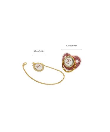 Gold Baby Pacifier Set with Rhinestones | Lightweight Pacifier for 6-18 Months | Stylish Baby Essential - Buy Online on SooperMarket.com
