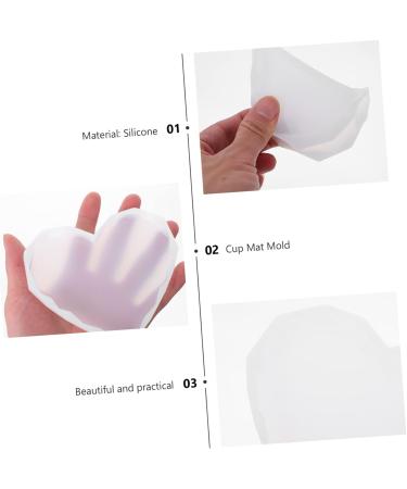 LALAFINA 12 Pcs Heart Diamond Mold Cup Mat Mold Food Serving Plate Mold Tray Set up Crystal Epoxy As Shownx3pcs 7.5X6cmx3pcs - Buy Online on SooperMarket.com