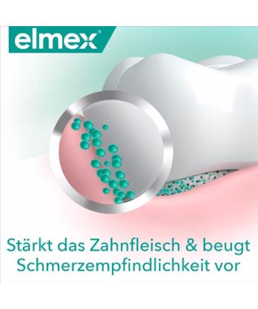 Elmex SENSITIVE PROFESSIONAL Toothpaste 75ml Set of 6 & Celexqua Toothbrush Cap - Gentle Whitening for Sensitive Teeth | International Shipping - Buy Online on SooperMarket.com