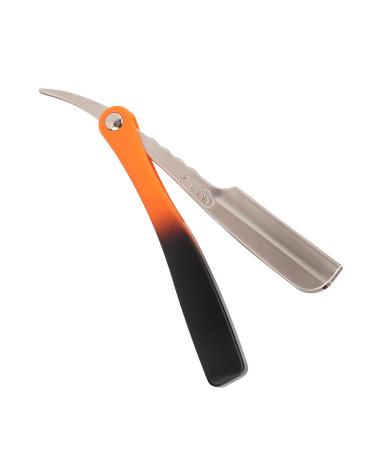 Beard Blade Holder Zinc Alloy Beard Blade Holder with Gradient Color Foldable for Salon (Silver)