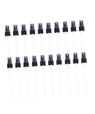 HAPINARY 20pcs Sparyer Accessories Perfume Dish Dispenser Head Mist Sprayer Replacement Hand Soap Dispenser Foam Sprayer Mason Jar Accessory Portable Essential Oil Bottle Travel 15x2.6cm Black