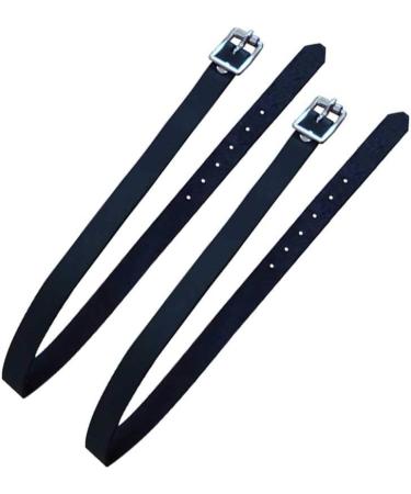 DASNTERED Spur Strap 2 Pcs PU Leather Horse Riding Straps with Adjustable Buckle Riding Sports Accessories black - Buy Online on SooperMarket.com