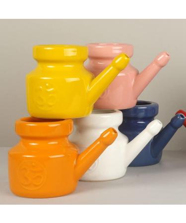 korvre 350Ml Ceramic Neti Pot Nose Cleaning Pot Leakproof Spout Pot for Nasal Rinsing Nose Washing Men Women Blue - Buy Online on SooperMarket.com