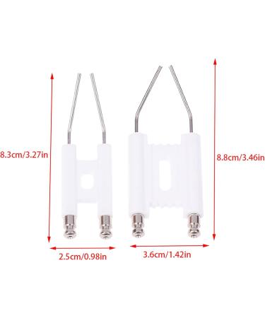 Rudfuz Universal H-Type Ignition Electrodes for Oil Burners - Ceramic Double Pencil & Siamesian Pins | Reliable Ignition Solutions - Buy Online on SooperMarket.com