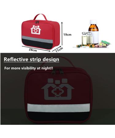 Zimohe 2PCs Large Waterproof Medication Bag - Empty Medicine Storage for Home Office Camping & Auto | Red M - Buy Online on SooperMarket.com