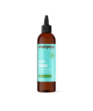 Everyone Hair Care Power Rinse - Meyer Peppermint & Tea Tree 8 fl oz Bottle Scalp Cleanser & Detox Treatment for Build Up Color Safe Sulfate Free & Paraben Free