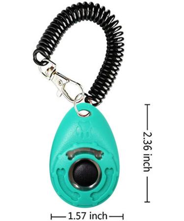 OYEFLY Dog Training Clicker with Wrist Strap - Durable Lightweight Easy to Use Pet Training Clicker for Cats Puppy Birds Horses. Perfect for Behavioral Training 2-Pack (Black and Water lake blue) - Buy Online on SooperMarket.com