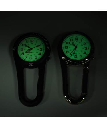 ZOVEDAIUG Clip-on Digital Carabiner Watch: Waterproof & Shockproof Pocket Quartz Watch for Outdoor Sports - Black - Buy Online on SooperMarket.com