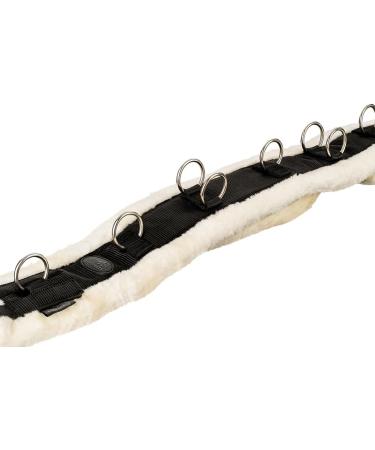 Equinate Cleveland Lungeing Girth with Synthetic Lambskin & Wither Pad - Pony Size 12 Side Reins Adjustable Waist - Premium Equestrian Gear - Buy Online on SooperMarket.com