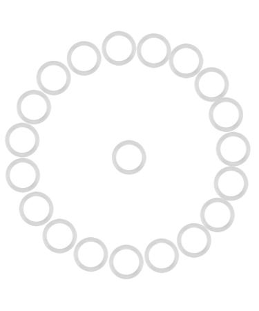 Alomejor Baby Pacifier O-Rings 20pcs Silicone Safe Dummy Pacifier Chain Clips Adapter Holder for Baby Transparent