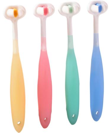 3D Three-Sided Toothbrush for Children - Soft Hair Tongue Scraper Perfect for School & Outdoor Activities - Buy Online on SooperMarket.com