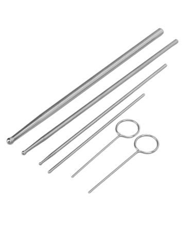 Snake Probes 6 Piece Professional Probe Set Stainless Steel Round Head Anti Allergy Reptiles Snake Sexing Probe Snake Probe Kit for Veterinary
