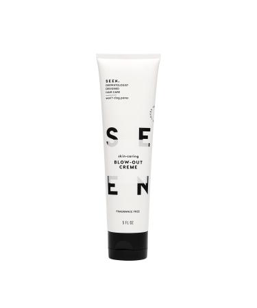 SEEN Blow-Out Creme, Fragrance Free - Non-Comedogenic & Sulfate-Free Blow Out Hair Cream- Reduces Frizz- Heat Protectant- Safe for Sensitive, Eczema & Acne Prone Skin