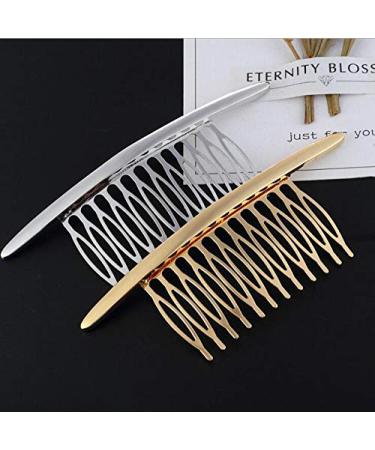 Vasana 2-Piece Gold & Silver Elegant Alloy Hair Combs for Women & Girls - French Twist Kamm Grips & Styling Tools - Buy Online on SooperMarket.com