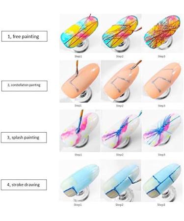 Dacvgog Set of Nail Art Pulling Silk 6 Pieces Painting Soaking Drawing Elasticity Design Nail Lacquer Long Lasting DIY - Buy Online on SooperMarket.com