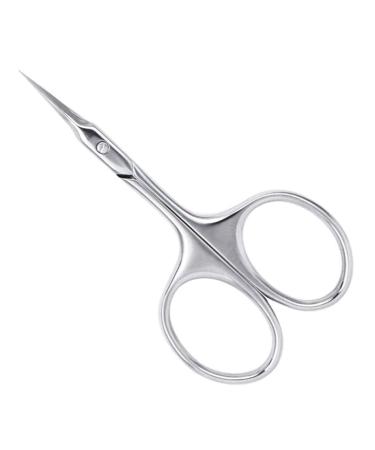 TingDongWei Nail Scissors Stainless Steel Cuticle Scissors Curved Cuticle Scissors Multi-Purpose Beauty Scissors for Trimming Eyebrows Nose Hair Beard Finger Toe Nail Care
