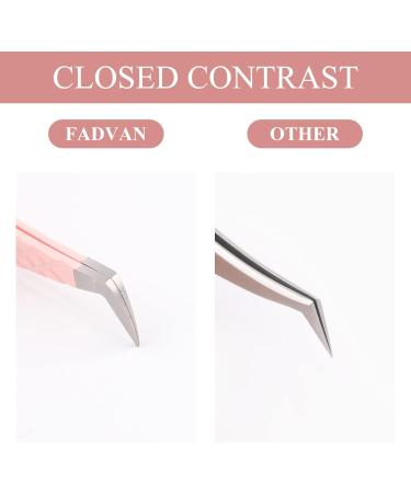 Tweezers for Eyelash Extension Professional Eyelash Tweezers for Single 2D 3D Eyelash Extension(Rounded Corners) 1 count (Pack of 1) Pink - Buy Online on SooperMarket.com