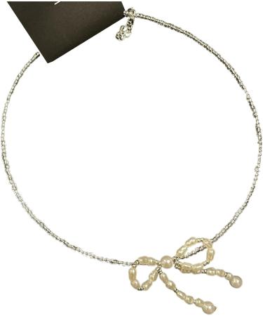 Oralgo's French Style Necklace with Looping Imitation Pearls & Fans - Elegant Jewelry for Women & Girls - Buy Online on SooperMarket.com