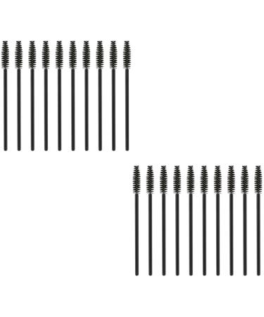 200 Pcs Makeup Mascara Wands Eyelash 10X2X2cmx2pcs Blackx2pcs