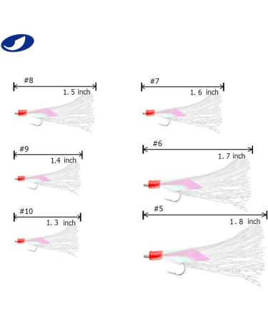 Fishing Rigs 6 Hook Set Rainbow Skin Silk String Hook Lure Bait Rig Tackle - Available in 5/10/25/50/100 Packs - Buy Online on SooperMarket.com