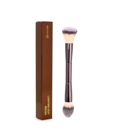 Soft Nylon Hair Contour Powder Brush & Highlighter - Double Ended Makeup Brush for Flawless Application | International Shipping - Buy Online on SooperMarket.com