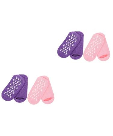 minkissy Shopping Cart 4 Pairs Gel Socks Vegetable Gel Care Products Miss Household Skincare Products