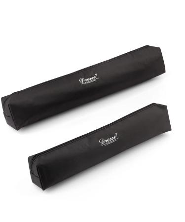Dresse 2 Pack Womens Travel Packing Bag of Hair Straightener Hair Straightener Brush Curling Iron Hair Curler with Aluminum foil Insulation Function Black