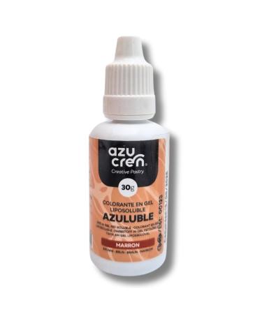 Azucren Oil Based Food Gel Colouring Brown Ideal for Chocolate Buttercream and Cream 30 G