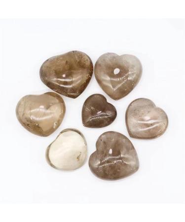 1pc 40mm Natural Crystal Stones Dark Smoky Quartz Heart Beautiful Natural Crystal Stone ERTEYIN - Buy Online on SooperMarket.com