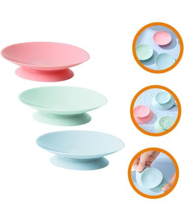 KALLORY Kids Bowl Suction Pad Set - 3pcs | Suction Cup Stickers | Silica Gel | Tricolor - Buy Online on SooperMarket.com