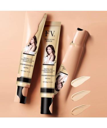 BTSEURY Full Coverage Liquid Foundation 30g - Ivory | Waterproof & Long Lasting Makeup Base Cream - Buy Online on SooperMarket.com