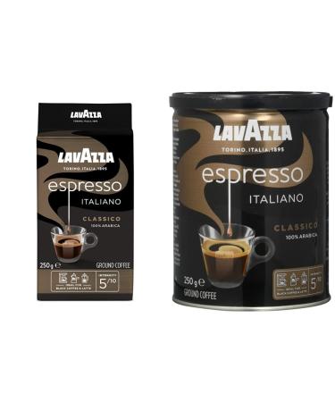 Lavazza Espresso Italiano Classico ground coffee 250 G & Espresso Italiano Classico ground coffee with floral & fruity aroman dead ideal for mocha kanne or filter coffee 250 g bundle with espresso italiano classico